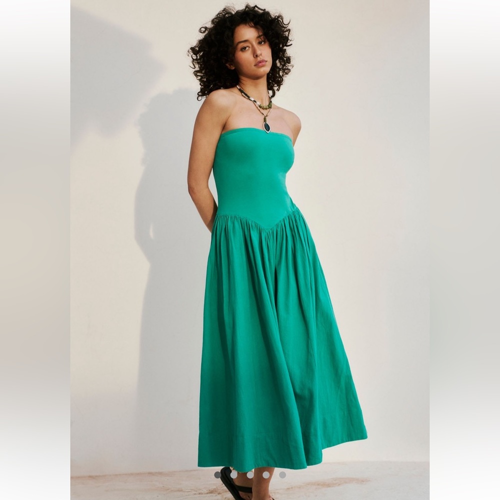 Free People Onda Drop-Waist Tube Midi